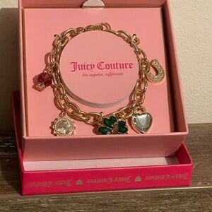 New Juicy Couture Gold Charm Bracelet Clover St Patrick’s day